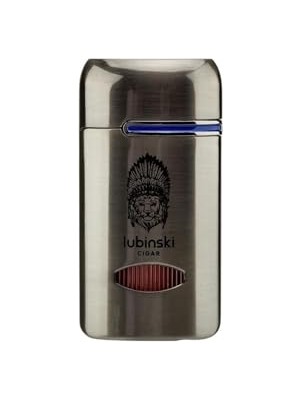 Lion Kapaklı Delicili Tek Torch Puro Çakmağı Gunmetal