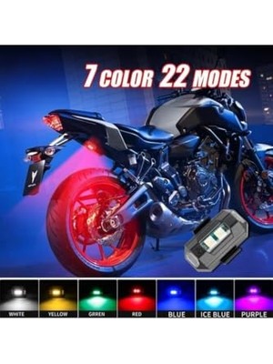 Sinyal LED Çakar Uyarı Işığı 7 Renk Araba Bisiklet Motosiklet