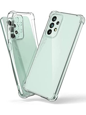 Samsung Galaxy A73 ile Uyumlu ile Uyumlu Kapak Köşe Korumalı Airbag Antishock Şeffaf Silikon Kılıf
