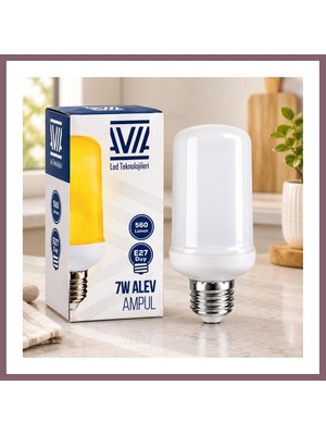 Bezos E27 Alev Görünümlü Ampul 7W 560 Lümen IP20 Bzss