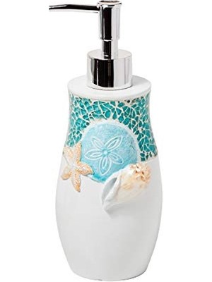 South Seas Reçine Sabunluk ve Losyon Dispenseri, Turkuaz/beyaz