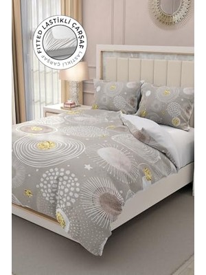 %100 Pamuk Saten Çift Kişilik Nevresim Takımı 3D Relax Beyaz, MONOHOME30155
