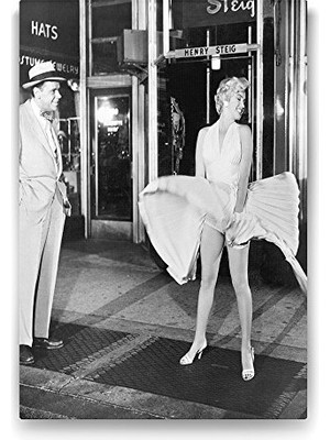Marilyn Monroe ve Etek Görselli Tablo 40X60 cm