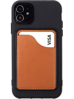 Kartlık, Tüm Telefon ile Uyumlu Kılıflarına Uyumlu Telefon Arkası Yapışkanlı Kahverengi