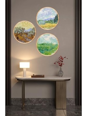 Notpa Van Gogh 3'lü Dekoratif Tablo Seti 33 cm Çap, 8692016028363
