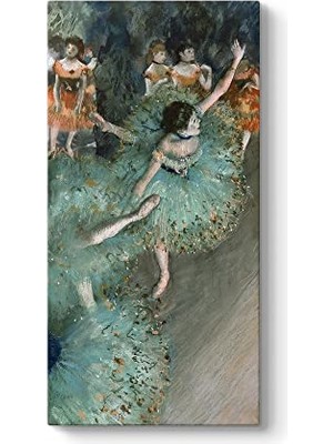 Edgar Degas Yeşil Dansçı Kanvas Tablo, 60 x 120