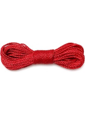 10 Metre Kırmızı Naylon Ip 3 Mm, Çok Amaçlı Dayanıklı Çamaşır Ipi