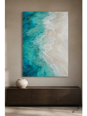 Beyaz Kumsal — Tropikal — 30×40 cm Kanvas Tablo