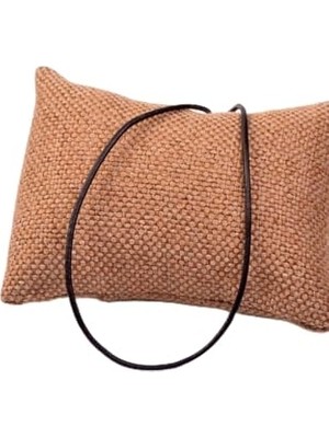 (3470) Deri Kolye Ipi Zincirli 45 cm Siyah 45 cm