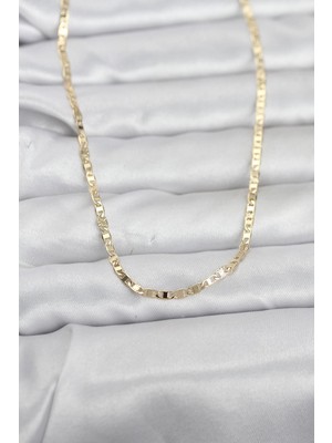 Techroid cm 14K Gold Renk Zincir Model 60 cm Kadın Kolye
