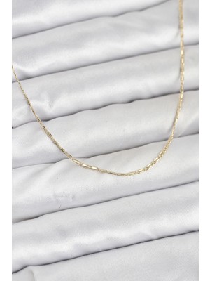 Techroid cm 14K Gold Renk Kesme Model 60 cm Kadın Kolye