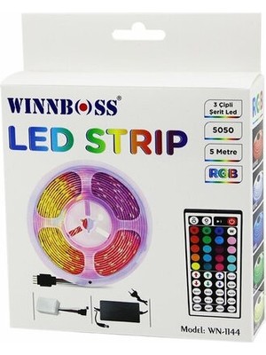 Techroid Rgb 3çip Kumandalı Şerit LED 5mt