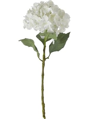 Beyaz Yapay Ortanca Çiçeği, 54 cm