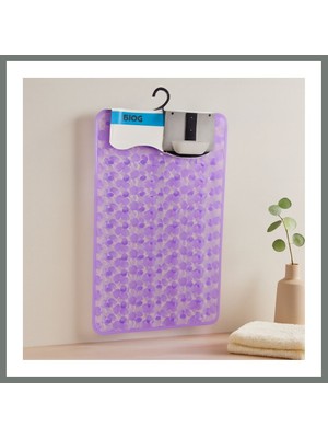 Bezos Kaydırmaz Pvc Banyo ve Küvet Paspası Petek Desenli Şeffaf-Buzlu (37X68 Cm) Mmbz