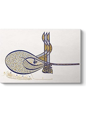 Kanuni Sultan Süleymanın Tuğrası Kanvas Tablo 90 x 60