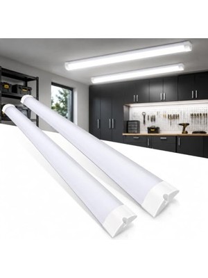 Şanal LED Bant Armatür, 40W Beyaz Işık, 2'li Paket ile Ekstra Aydınlatma