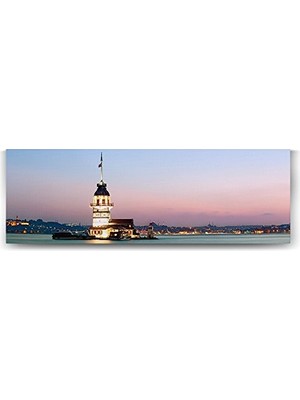 Kız Kulesi Panorama Manzara Tablosu - 180X60 cm