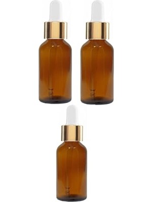 50 cc Amber Cam Damlalıklı Şişe, 50 Cc=50 ml x 3 Adet, Ecza Şişesi 86974317124679