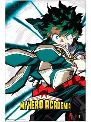 Anime Poster - My Hero Academia Izuku Midoriya Posteri - Oturma Odası Veya Yatak Odası Dekorasyonu - Boyut: 61 x 91 - Anime Dekorasyonu - Anime Ürünleri