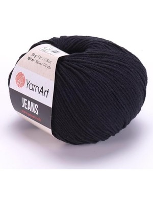 Yarnart Jeans 50 G Pamuk Cotton Amigurumi El Örgü Ipi Ipliği Yünü 53 Siyah