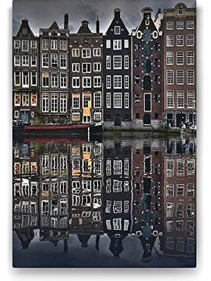 100X140 cm Amsterdam Dikey Dekoratif Duvar Tablosu