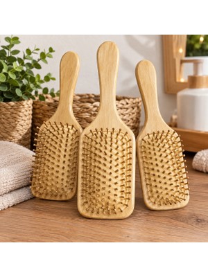 TeknoKapsül Bambu Saç Fırçası Tarak-25 cm