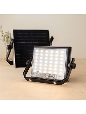 TeknoKapsül 100W Güneş Enerjili LED Işık (Solar) - Dış Mekan & Kamp
