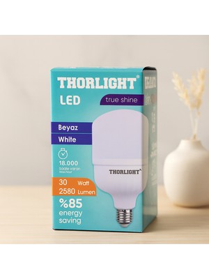 TeknoKapsül 30W E27 LED Ampul 2580 Lm 6400K T-Shape
