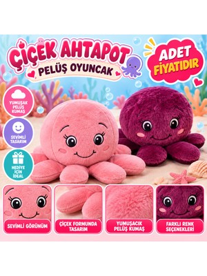 TeknoKapsül Çiçek Ahtapot Peluş Oyuncak (Adet Fiyatıdır)
