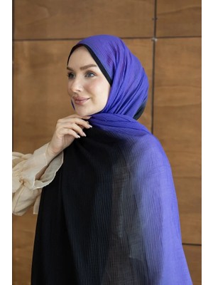 Arwella Müslin Degrade Modal Şal Mor Siyah