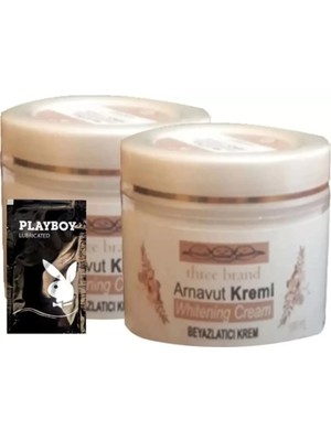 TeknoKapsül Süper Three Brand Arnavut Kremi 2'li Birden Whitening Cream Kremi 100 ml + 1 Hediye Jel