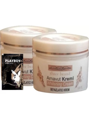 TeknoKapsül Three Brand Arnavut Kremi 2 Adet Whitens Cream Aklık Kremi A-382 100 ml + 1 Adet Jel Hediye