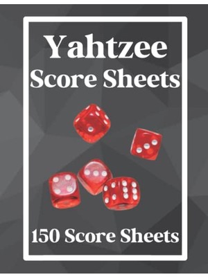 Yahtzee Score Sheets Large Print 8.5X11