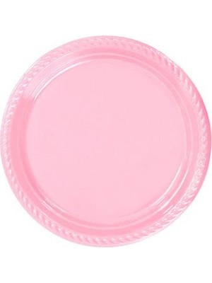 Odea 22 cm Pembe Plastik Tabak, 25 Adet Paket