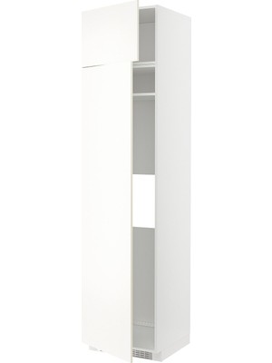 IKEA Beyaz Ankastre Buzdolabı Boy Dolabı 60X60X240 Cm, 2 Kapaklı