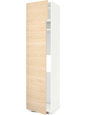 IKEA Açık Dişbudak Ankastre Buzdolabı Boy Dolabı 60X60X240 Cm, 2 Kapaklı