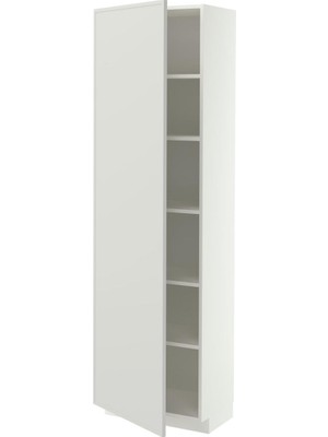 IKEA Açık Gri Mutfak Boy Dolabı 60X37X200 Cm, Tek Kapaklı, Raflı