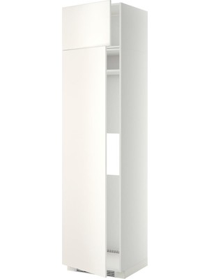 IKEA Beyaz Ankastre Buzdolabı Boy Dolabı 60X60X240 Cm, 2 Kapaklı