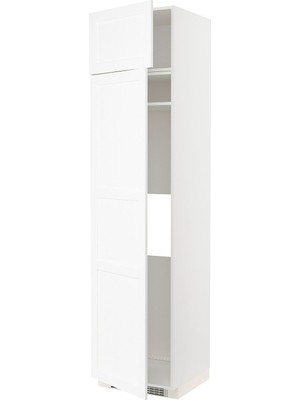 IKEA Beyaz Ankastre Buzdolabı Boy Dolabı 60X60X240 Cm, 2 Kapaklı