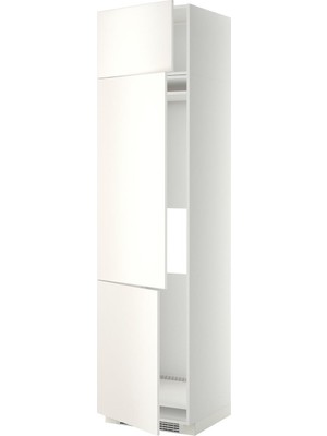 IKEA Beyaz Ankastre Buzdolabı Boy Dolabı 60X60X240 Cm, 3 Kapaklı