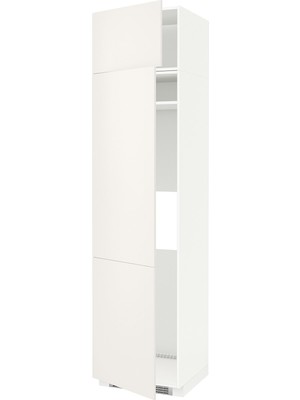 IKEA Beyaz Ankastre Buzdolabı Boy Dolabı 60X60X240 Cm, 3 Kapaklı