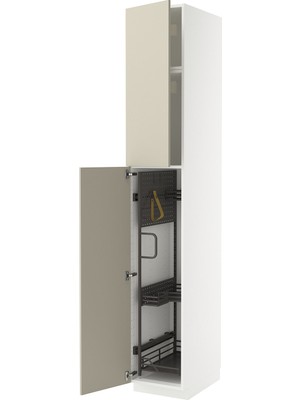 IKEA Bej Temizlik Dolabı 40X60X240 Cm, 2 Kapaklı