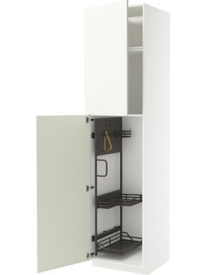 IKEA Beyaz Temizlik Dolabı 60X60X240 Cm, 2 Kapaklı