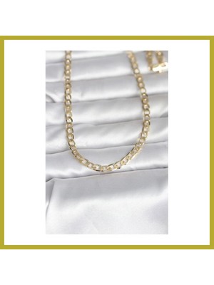 Bezos cm 14K Gold Renk Kalın Zincir Model 60 cm Kadın Kolye Bcks