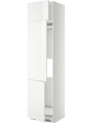 IKEA Beyaz Ankastre Buzdolabı Boy Dolabı 60X60X240 Cm, 3 Kapaklı