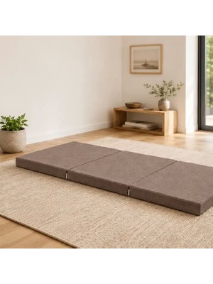 Patiyu Üç Parçalı Katlanır Minder · 60 × 180 × 7 cm · Kahve
