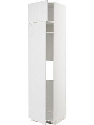 IKEA Beyaz Ankastre Buzdolabı Boy Dolabı 60X60X240 Cm, 2 Kapaklı