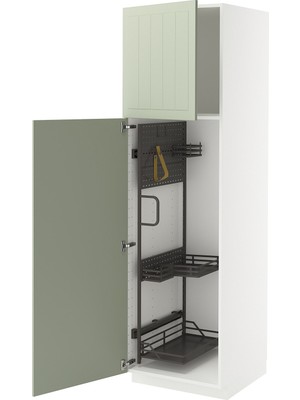 IKEA Açık Yeşil Temizlik Dolabı 60X60X200 Cm, 2 Kapaklı