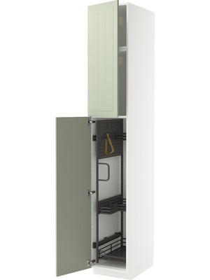 IKEA Açık Yeşil Temizlik Dolabı 40X60X240 Cm, 2 Kapaklı