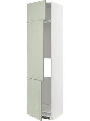 IKEA Açık Yeşil Ankastre Buzdolabı Boy Dolabı 60X60X240 Cm, 3 Kapaklı
